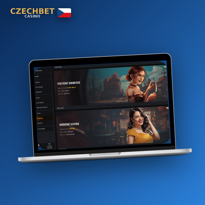 Czechbet Casino desktop verze umožňuje live sázky na fotbal tenis hokej i e-sporty