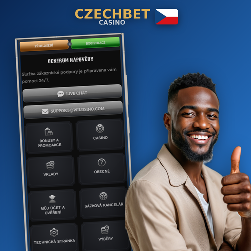 Zákaznická podpora Czechbet Casino dostupná nonstop přes živý chat a e-mail