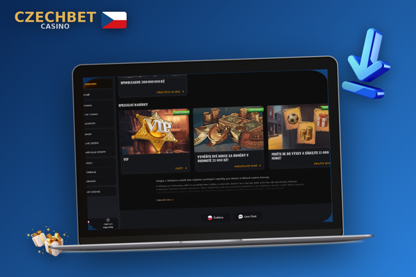 Stažení Czechbet Casino APK přes QR kód na stránce kasina pro Android